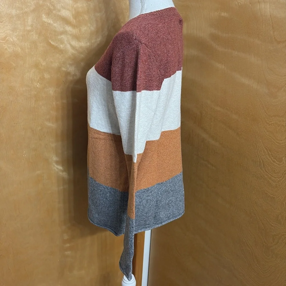 NWT Pinque Design Studio From Stitch Fix Rust Stone Combo Long Sleeve Sweater XL